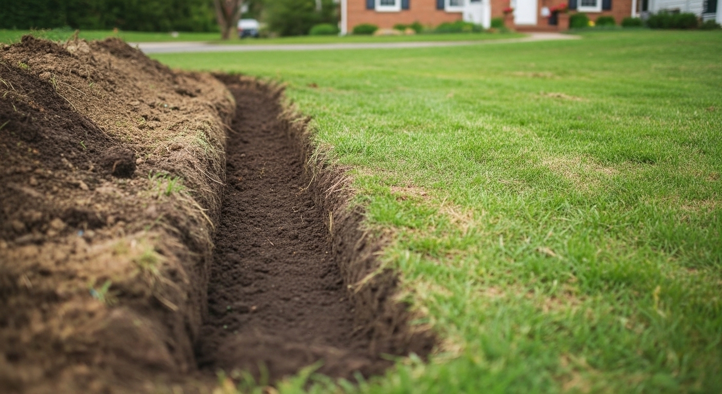 Drainage and sewer line work near Charlotte NC